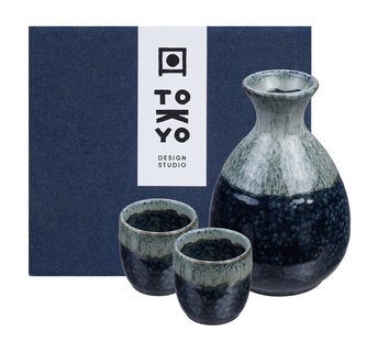 Zwart/Grijze Sakeset - Tokyo Design Studio - Set van 3 Stuks
