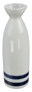 Porseleinen Sakefles Wit met Blauwe Lijnen - 360ml 17.3cm