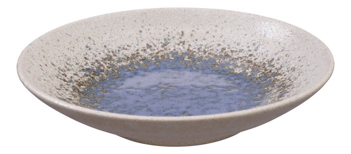 Wit/Blauw Bord - Minoyaki - Diameter 23 cm x Hoogte 5 cm