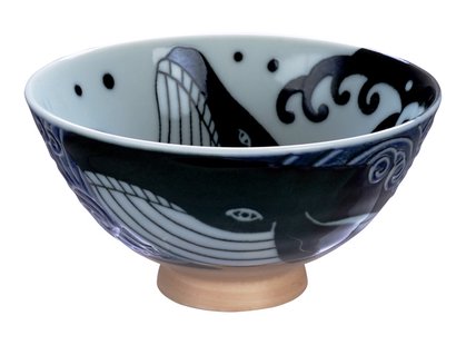 Zwart/Witte Kom - Kawaii Collectie - Porselein - 350ml - 12.5 x 6.5cm