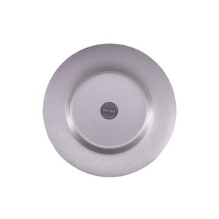 Vintage Ronde Schaal - Grijs Metaalachtig - 16.5 x 1.4 cm