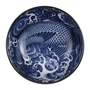 Japans Dinerbord - Tokyo Design Studio - Japonism Carp - Blauw - 28cm