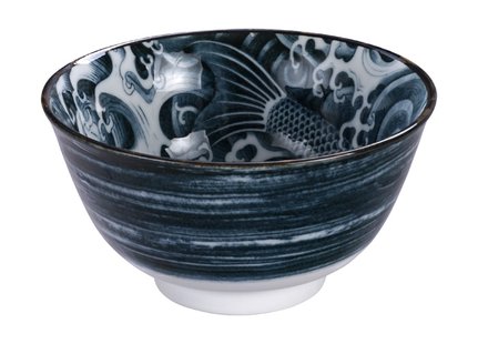 Japanse porseleinen kom - Tokyo Design Studio - Japonism - Zwart - 15x7cm