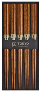 Eetstokjes Set - Tokyo Design Studio - Donker Hout - 5 paar