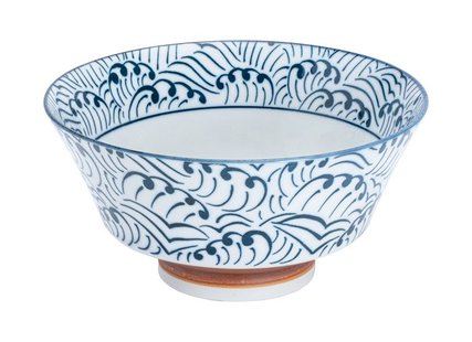Japanse rijstschaal - Sori Bowl Nami White - Tokyo Design Studio - 15x7.5 cm