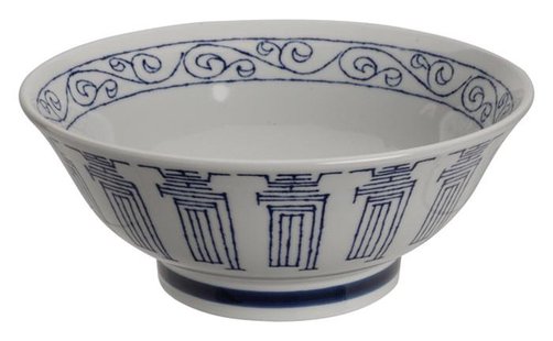 Japanse Porseleinen Kom - Tokyo Design Studio Kotobuki Blue - 21.7x9 cm