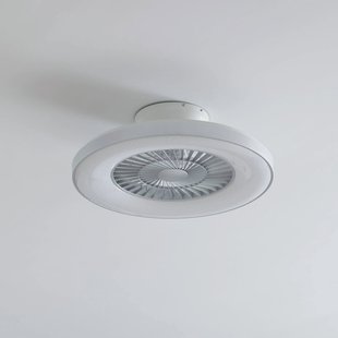 Lindby Smart LED plafondventilator Paavo, zilver, stil, Tuya