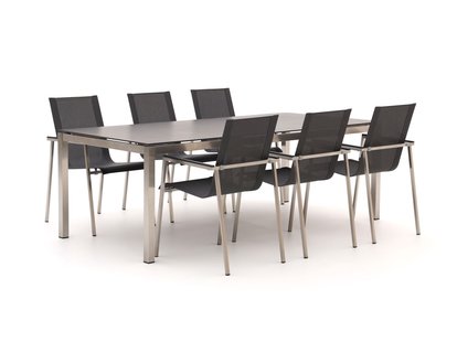 Bernstein Mainz/Freiburg 220cm dining tuinset 7-delig stapelbaar - Laagste prijsgarantie!