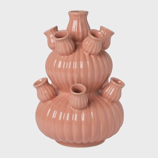 Tulpenvaas groot - roze - ø21.5x29.5 cm