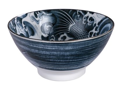Japanse keramische kom - Tokyo Design Studio - Japonism Carp Sori - 1000ml - 17.8x8.8cm