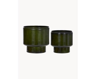 Handbeschilderde plantenbakken Oasis, 2-delig