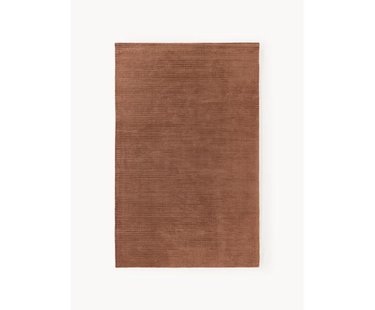 Pluizig hoogpolig vloerkleed Wes met hoog-laag structuur, handgeweven