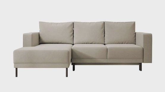 Hoekbank met slaapfunctie Rhodes links velvet | Selsey Design