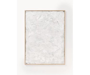 Handbeschilderde canvasdoek Simple Living met houten frame