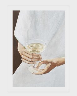 My Deer Art Shop - kaart + envelop Santé - wit