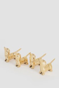 Messing kaarthouder hond