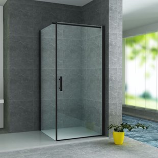 Douchecabine BWS 90x90cm | 6mm Helder Glas met Nanocoating Zwart
