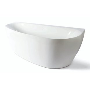 Back To Wall Bad Luca Sanitair Primo Acryl 170x78x60 cm Incl. Afvoerset Glans Wit