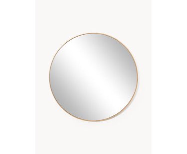 Ronde wandspiegel Avery met eikenhouten lijst