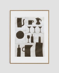 My Deer Art Shop - art print Boire un verre - ingelijst - 30 x 40 cm