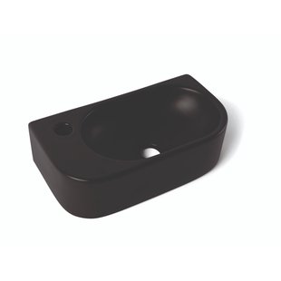Fontein Luca Sanitair Ceramics 40x21,5x12 cm Keramiek Links Mat Zwart