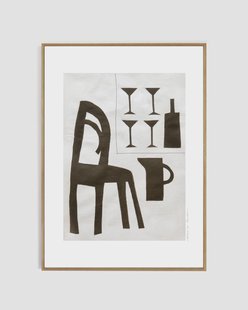 My Deer Art Shop - art print Sur la terrasse - ingelijst - 30 x 40 cm