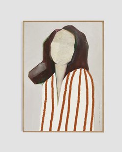 My Deer Art Shop - art print - Lady in stripes - zonder lijst - oranje - 40 x 50 cm My Deer Art Shop - art print - Lady in stripes - zonder lijst - oranje - 40 x 50 cm