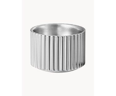 RVS eierdopjes Bernadotte met groefstructuur, set van 2