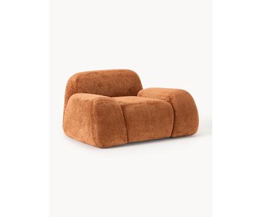 Loungefauteuil Wolke van teddy-boucl&eacute;