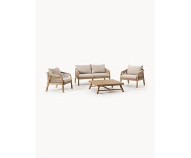 Tuin loungeset Lu van acaciahout, 4-delig