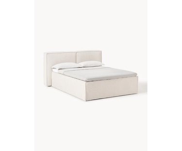 Boucl&eacute; boxspring bed Lennon