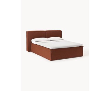 Boucl&eacute; boxspring bed Lennon