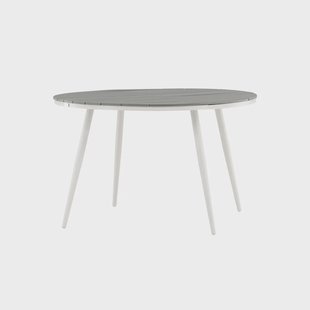 Aaron polywood tuintafel wit - Ø120 cm