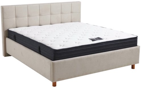 Goossens Gestoffeerd Bedframe Branson Storage, 180 x 200 cm met storage, met 2x lattenbodem