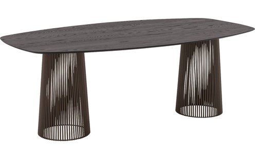 Goossens Excellent Eettafel Uniek, Semi ovaal 180 x 100 cm