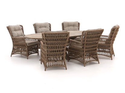 Intenso Milano/ROUGH-Y Ellips 240cm lounge-dining tuinset 7-delig - Laagste prijsgarantie!