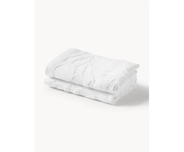 Handdoek Leaf met hoog-laag patroon, in verschillende formaten