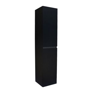 Kolomkast Sanilux Trendline Met Greeplijst Mat Zwart 160x35x35 Cm Black Oak