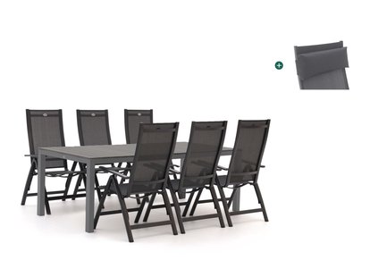 Hartman Troy/Fidenza 220cm dining tuinset 7-delig verstelbaar - Laagste prijsgarantie!