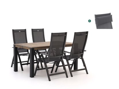 Hartman Troy/ROUGH-S 160cm dining tuinset 5-delig verstelbaar - Laagste prijsgarantie!