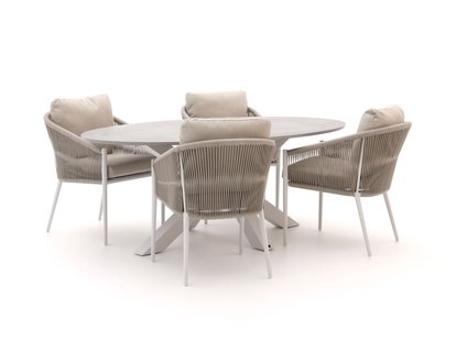 Bellagio Mineo/Induno Ellips 200cm dining tuinset 5-delig - Laagste prijsgarantie!