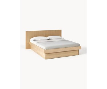 Houten bed Sato met lades en hoofdeinde