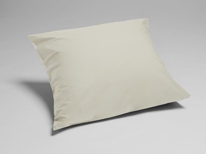 Yumeko Kussensloop percal katoen white sand 65x65 100% biologisch en fairtrade katoen, percal geweven