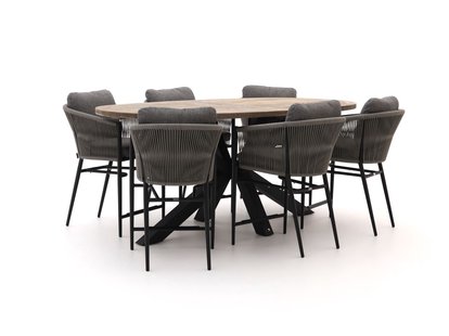 Bellagio Mineo/ROUGH-Y Ellips 240cm high dining tuinset 7-delig - Laagste prijsgarantie!