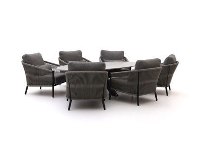 Bellagio Mineo/Induno Ellips 240cm low dining tuinset 7-delig - Laagste prijsgarantie!