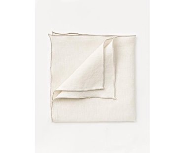 Stoffen servetten Kennedy van linnen met bies, 4 stuks