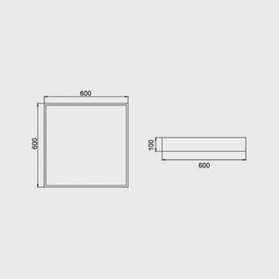 BRUMBERG Biro Square, 60x60cm, DALI dimbaar, zilver, 3.000 K