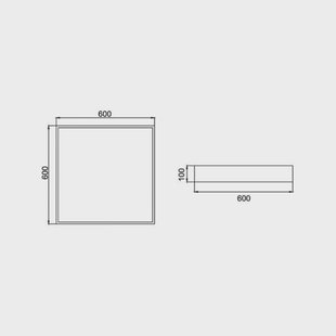 BRUMBERG Biro Square, 60x60cm, DALI dimbaar, zilver, 4.000 K