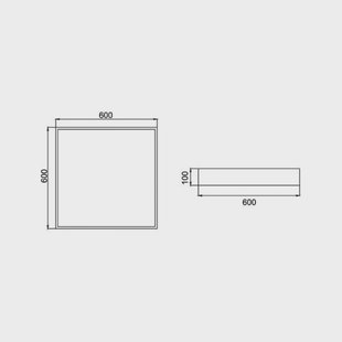 BRUMBERG Biro Square, 60x60cm, DALI dimbaar, wit, 4.000 K