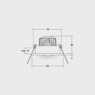 BRUMBERG LED inbouwspot Berrie-R, dimbaar, nikkel
